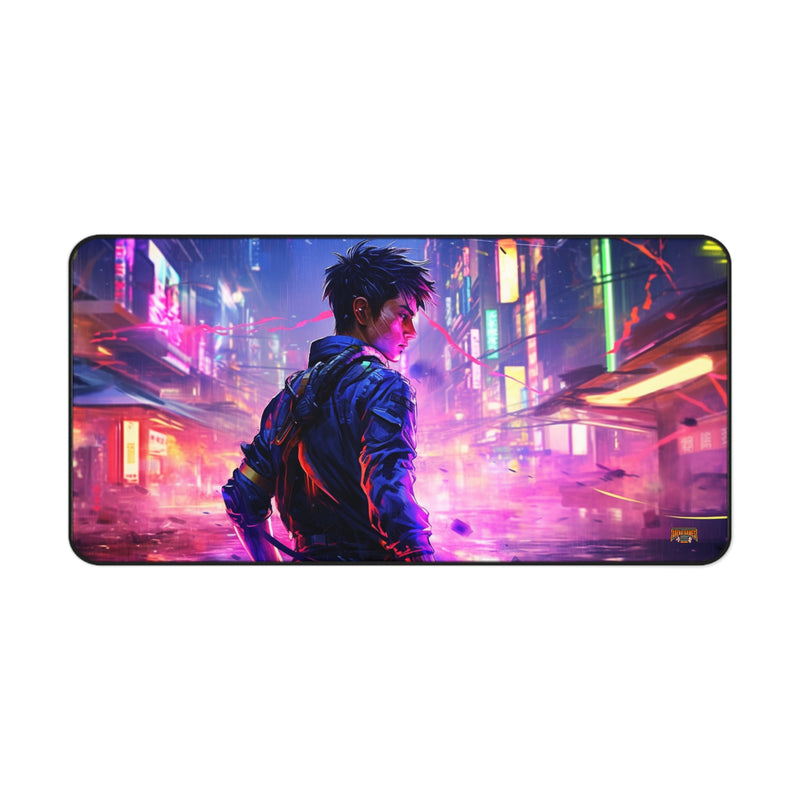 Load image into Gallery viewer, Design Series High Sci-Fi RPG - Neon City #1 Neoprene Playmat, Mousepad for Gaming
