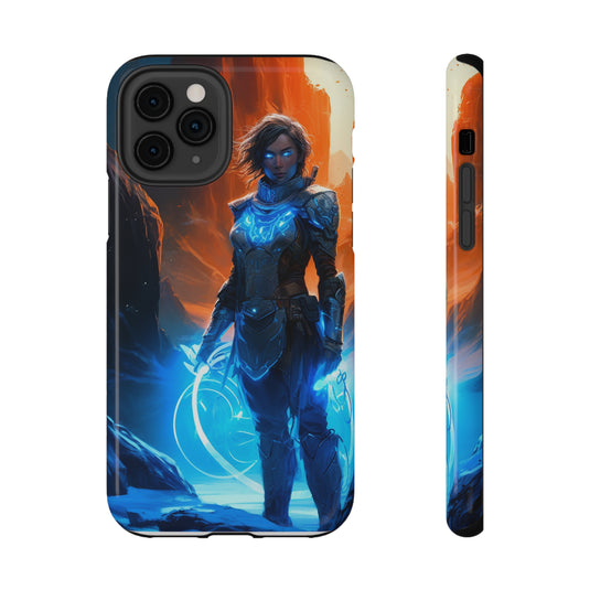 Fantasy Series Impact-Resistant Case for iPhone and Samsung Mobile Phones  - Female Mage Adventurer