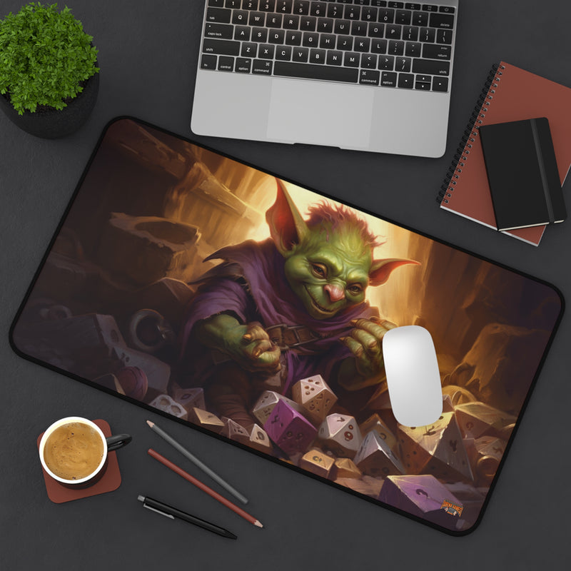 Load image into Gallery viewer, Design Series High Fantasy RPG - Dice Goblin #5 Neoprene Playmat, Mousepad for Gaming, RPGs, Card Games
