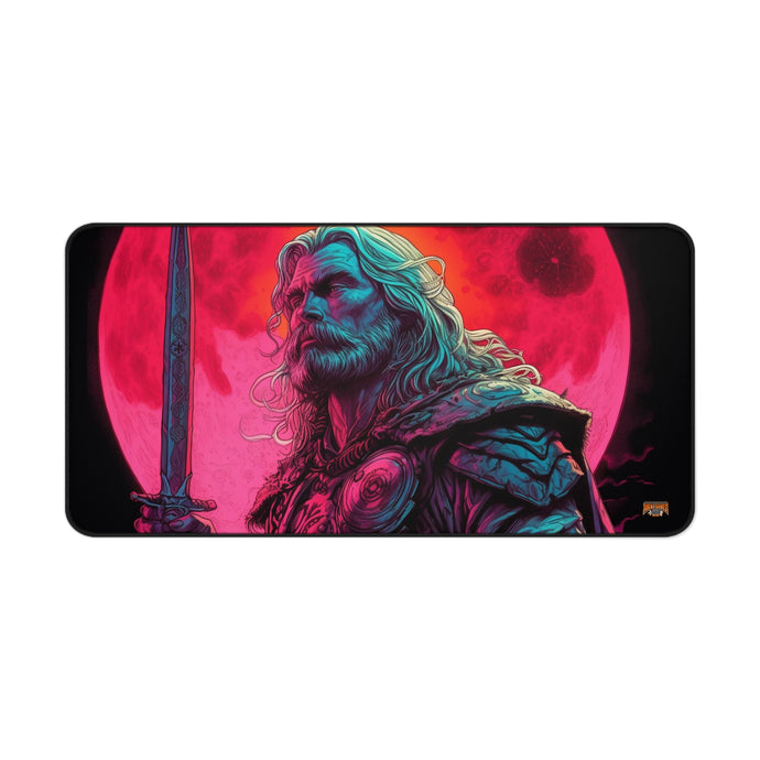 Neon Series High Fantasy RPG - Male Adventurer #5 Neoprene Playmat, Mousepad for Gaming, RPGs, Card Games, Nerdy Gift Idea, MTG, D&D