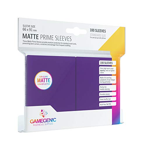 Gamegenic Matte Prime Sleeves: Purple (100) (GG1033) Standard 66x91mm