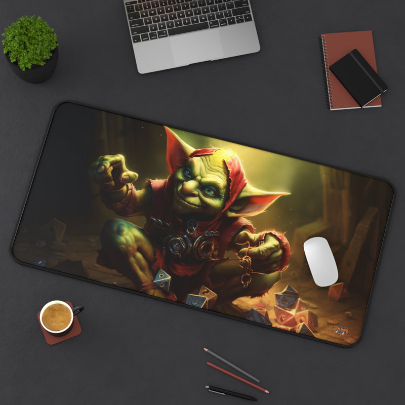 Load image into Gallery viewer, Design Series High Fantasy RPG - Dice Goblin #4 Neoprene Playmat, Mousepad for Gaming, RPGs, Card Games
