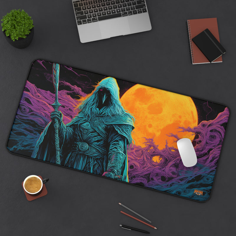 Load image into Gallery viewer, Neon Series High Fantasy RPG - Male-Female Adventurer #1 Neoprene Playmat, Mousepad for Gaming
