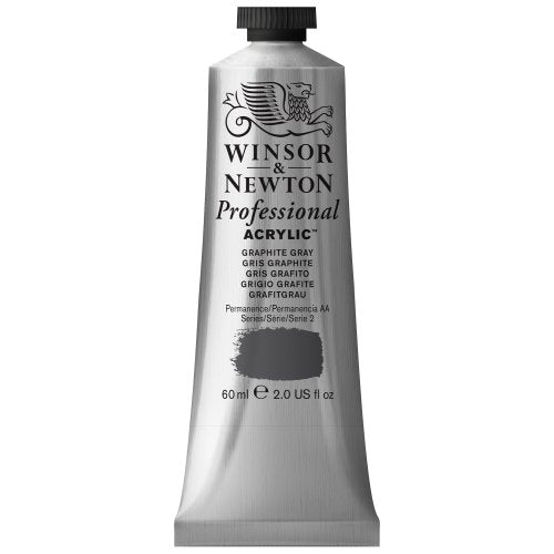 Winsor & Newton Professional Acrylic Color Paint, 60ml Tube, Graphite Grey
