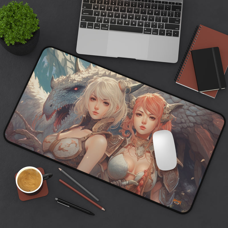 Load image into Gallery viewer, Design Series High Fantasy RPG - Female Adventurer #1 Neoprene Playmat, Mousepad for Gaming
