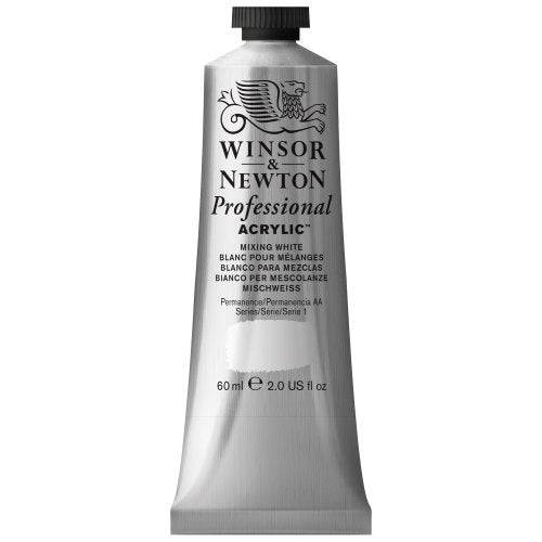 Winsor & Newton Professional Acrylic Color Paint, 60ml Tube, Mixing White