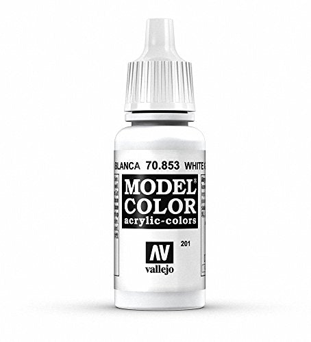 Vallejo Model Color White Glaze Paint, 17ml