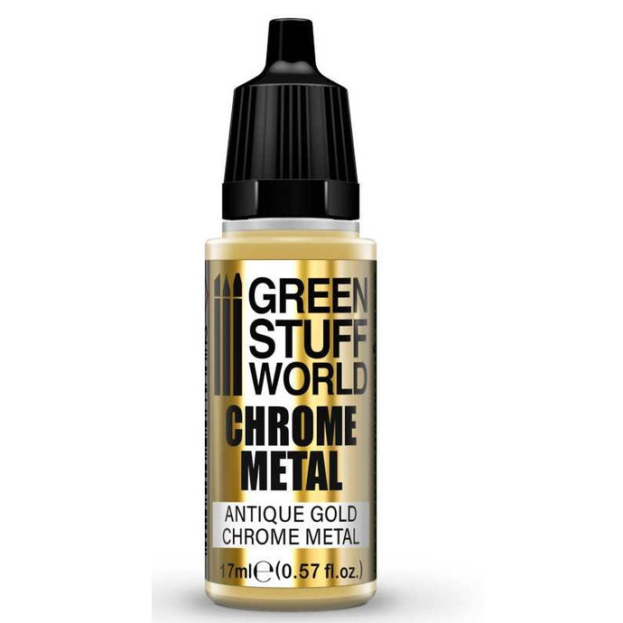 Green Stuff World for Models and Miniatures Chrome Paint – Antique Gold 3692