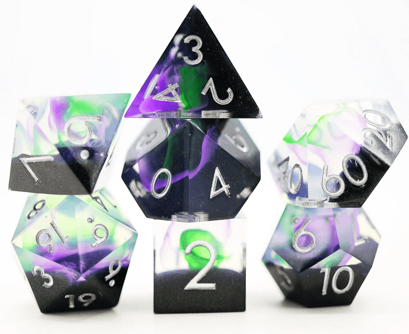 Load image into Gallery viewer, Foam Brain Games Magic Trick Sharp Edge Resin RPG Dice Set FBG2253 - Cobbco
