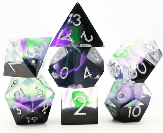 Foam Brain Games Magic Trick Sharp Edge Resin RPG Dice Set FBG2253 - Cobbco