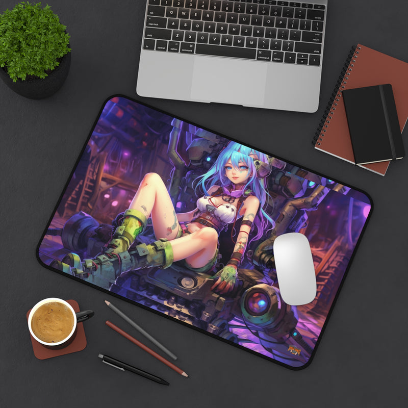 Load image into Gallery viewer, Design Series Sci-Fi RPG - Anime Punk Fixer #6 Neoprene Playmat, Mousepad for Gaming
