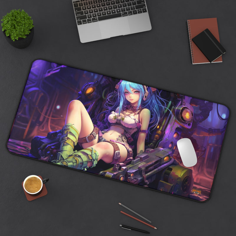 Load image into Gallery viewer, Design Series Sci-Fi RPG - Anime Punk Fixer #5 Neoprene Playmat, Mousepad for Gaming
