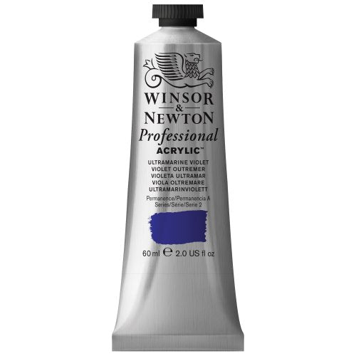 Winsor & Newton Professional Acrylic Color Paint, 60ml Tube, Ultramarine Violet