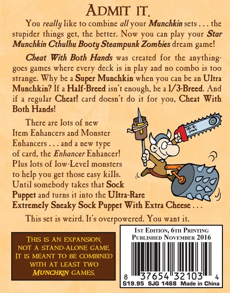 Load image into Gallery viewer, Munchkin 7 - Cheat With Both Hands 112 More Cards for Munchkin
