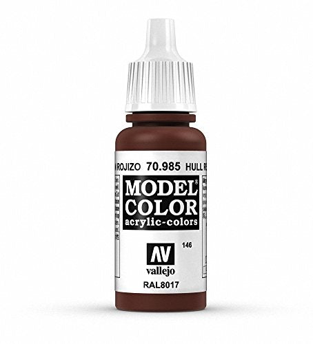 Vallejo Model Color Hull Red Model Color Paint, 17ml