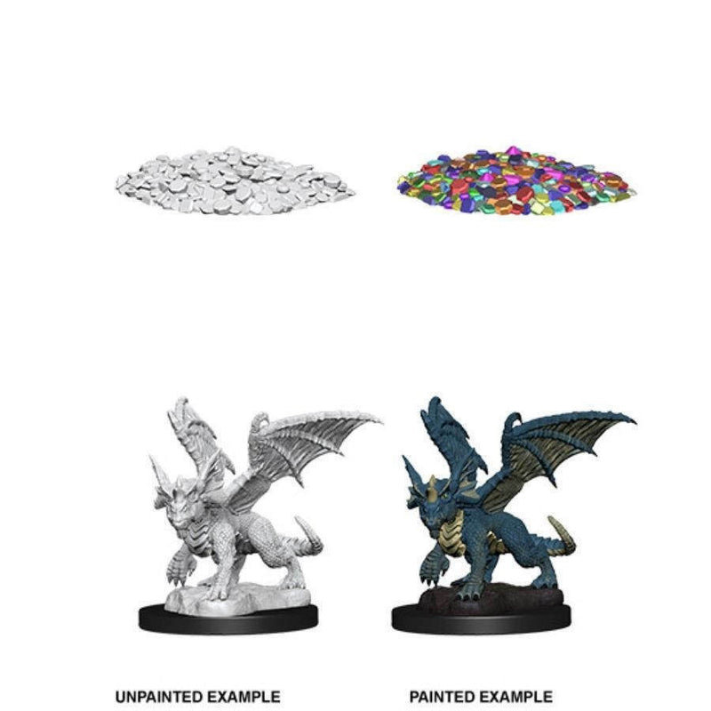 Load image into Gallery viewer, Dungeons &amp; Dragons Nolzur&#39;s Marvelous Miniatures - Blue Dragon Wyrmling WZK73852
