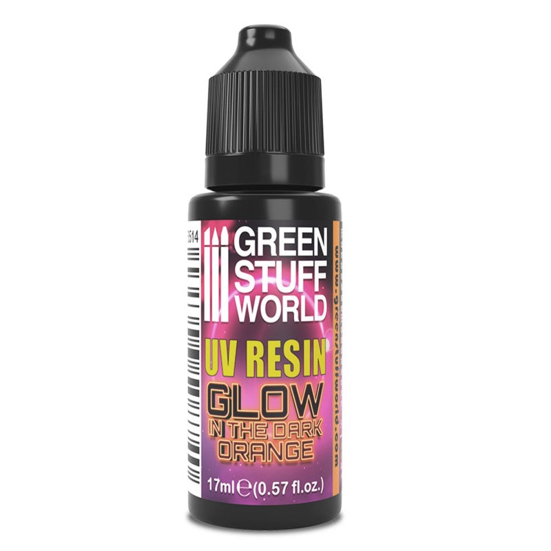 Load image into Gallery viewer, Green Stuff World for Models and Miniatures UV Resin - Glow in The Dark Orange 3514
