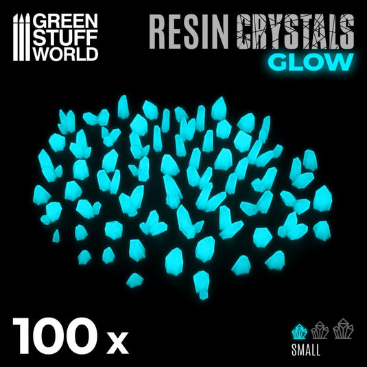 Green Stuff World for Models and Miniatures – Aqua Turquoise Glow Resin Crystals – Small 10386