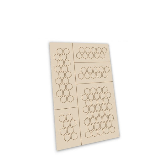 Self-adhesive stencils - Hexagons S