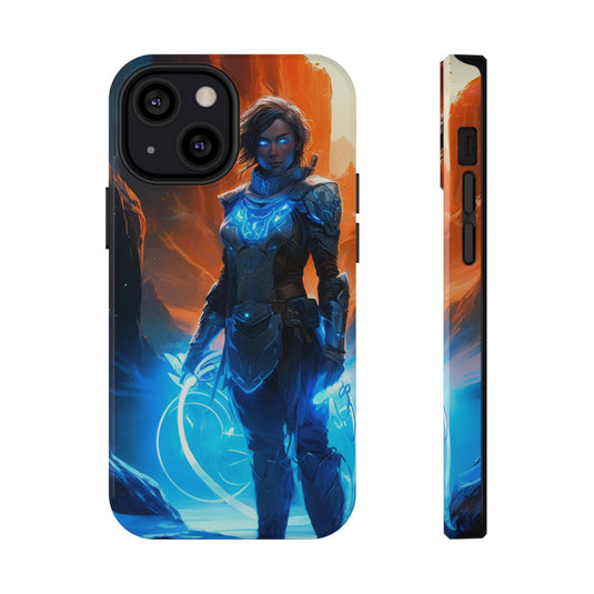 Fantasy Series Impact-Resistant Case for iPhone and Samsung Mobile Phones  - Female Mage Adventurer