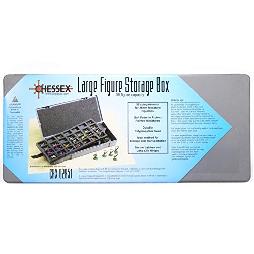 Chessex Manufacturing Figure Storage Box for Larger 25mm Figures (56 Figures)