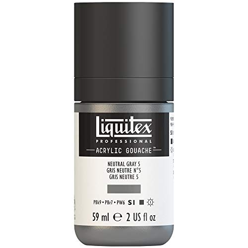 Liquitex Professional Acrylic Gouache 2-oz bottle, Neutral Grey 5