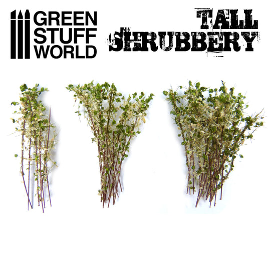 Green Stuff World for Models & Miniatures: Tall Shrubbery White Green 9927