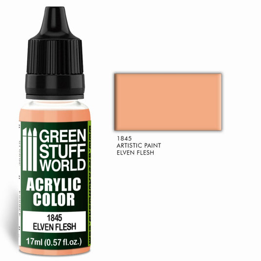 Green Stuff World Acrylic Color Paint Elven Flesh 1845 for Models and Miniatures