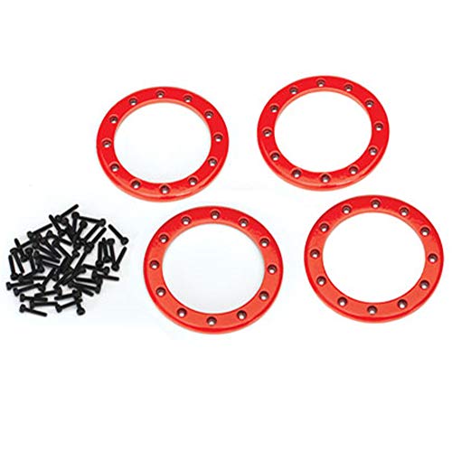 Traxxas 8168R 2.2" Aluminum Beadlock Rings (Set of 4), Red
