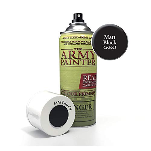The Army Painter Primer Matt Black 400 ml Acrylic Spray for Miniature Painting