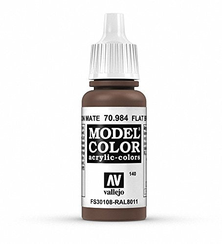 Vallejo Model Color Flat Brown Paint, 17ml