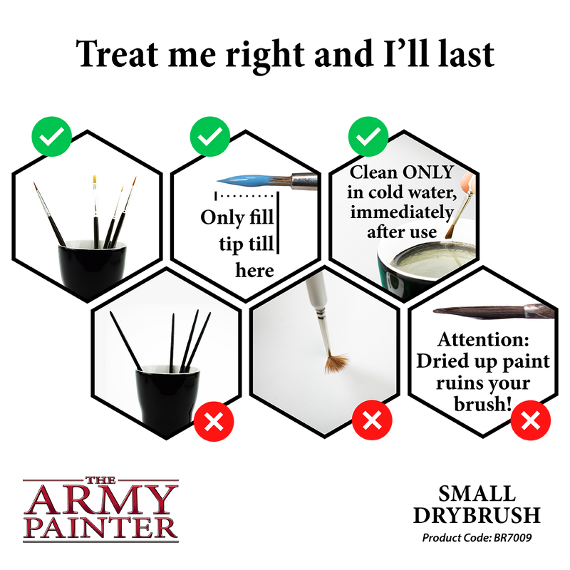 Load image into Gallery viewer, The Army Painter Wargamer Small Drybrush for Models and Miniatures BR7009
