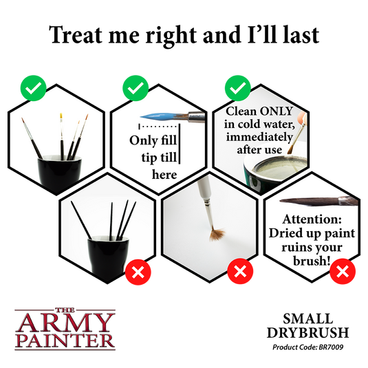The Army Painter Wargamer Small Drybrush for Models and Miniatures BR7009