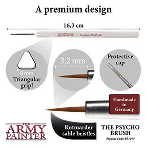 The Army Painter Wargamer Brush: The Psycho - Miniature Brush BR7014