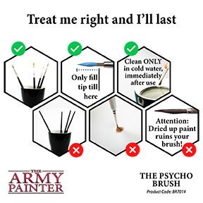 The Army Painter Wargamer Brush: The Psycho - Miniature Brush BR7014