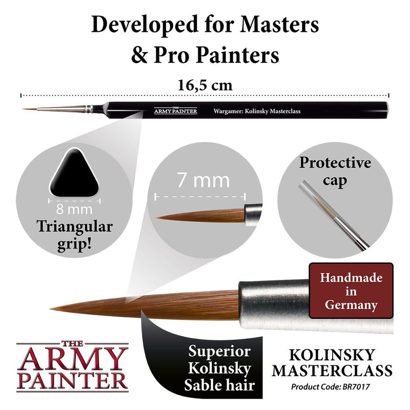 Load image into Gallery viewer, The Army Painter Wargamer: Kolinsky Masterclass Round Brush BR7017
