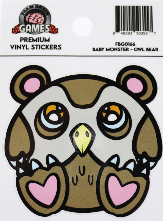 Foam Brain Premium Vinyl Stickers (approx. 3"x3")