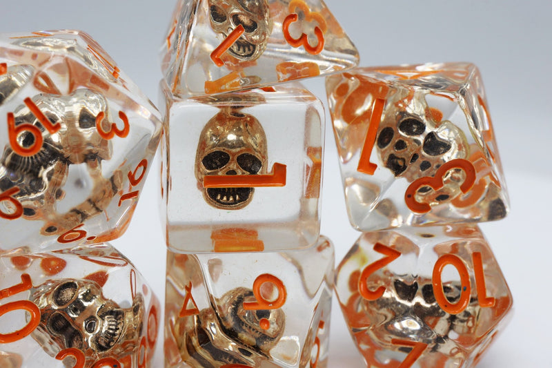 Load image into Gallery viewer, Foam Brain Games Laughing Skull RPG Dice Set FBG2404 - Cobbco
