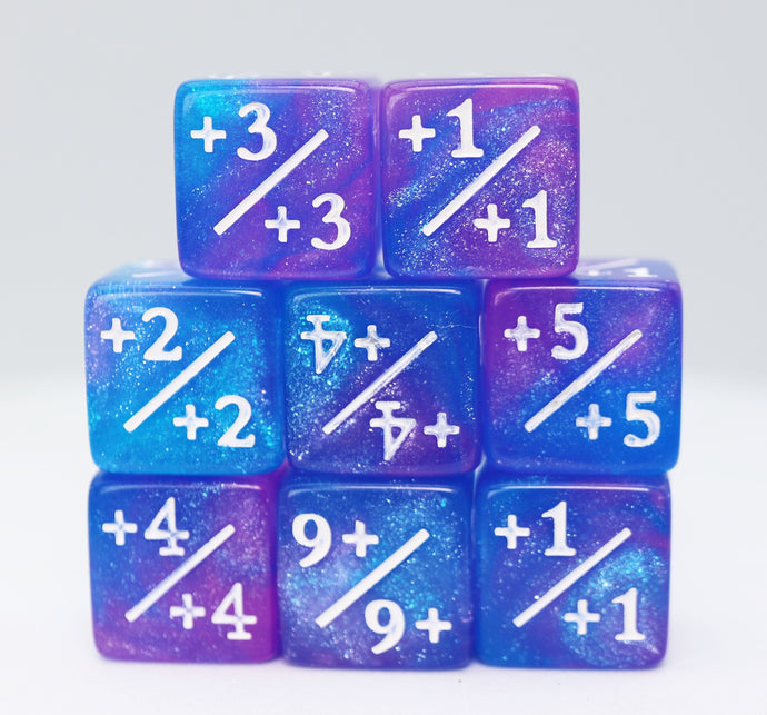 Foam Brain Games +1/+1 Blue & Purple Glitter Counters for Magic FBG5062