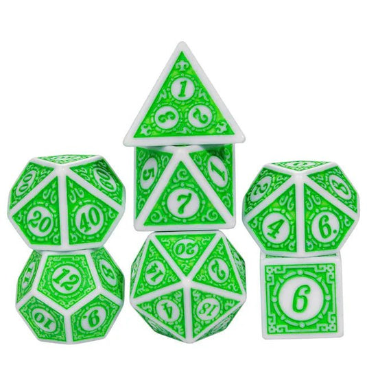 Foam Brain Games Leafy Motif RPG Dice Set FBG2618 - Cobbco