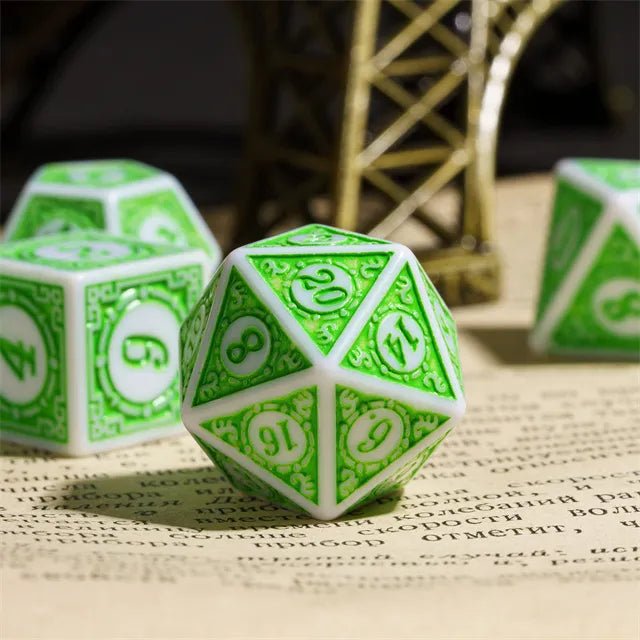 Load image into Gallery viewer, Foam Brain Games Leafy Motif RPG Dice Set FBG2618 - Cobbco
