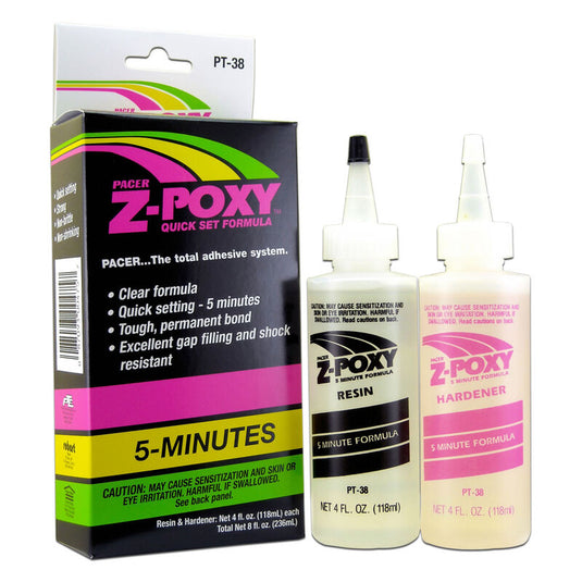 ZAP Glue PT-38 Pacer Z-Poxy 5 Minute Epoxy, 8 oz