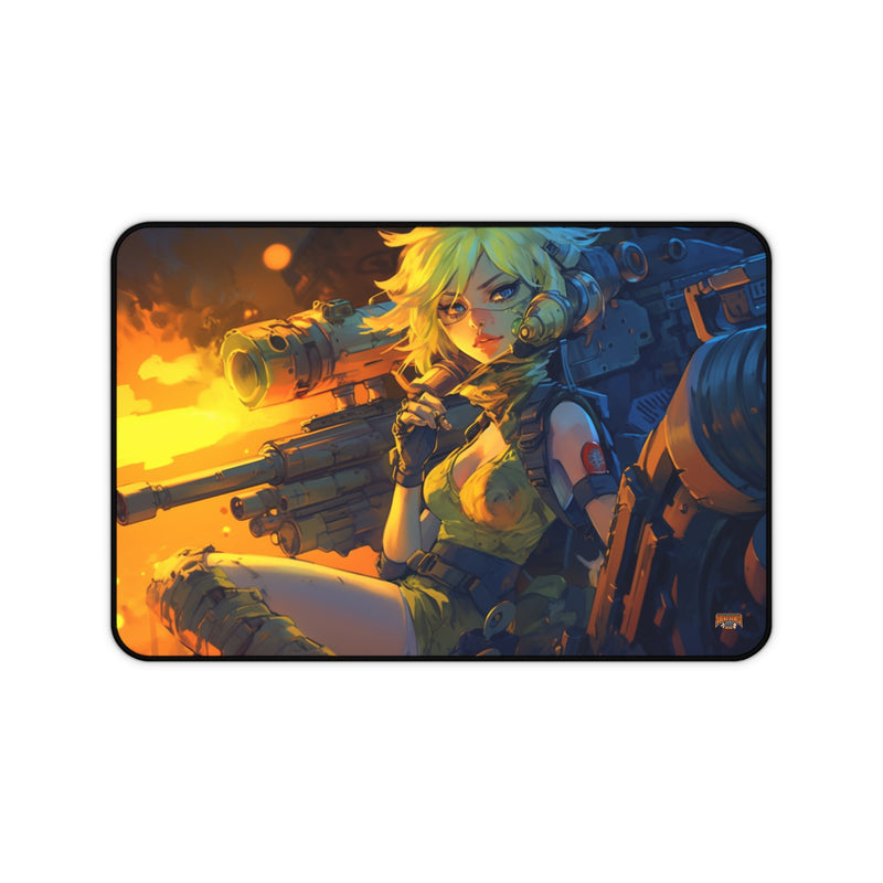 Load image into Gallery viewer, Design Series Sci-Fi RPG - Anime Punk FIghter #4 Neoprene Playmat, Mousepad for Gaming

