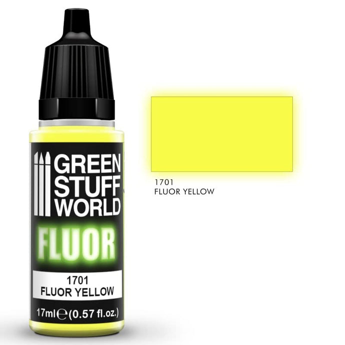 Green Stuff World Fluorescent Yellow Acrylic Paint for Models and Miniatures 1701