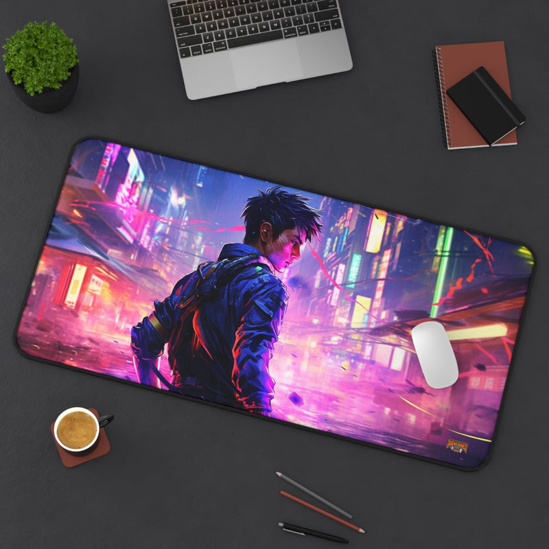 Load image into Gallery viewer, Design Series High Sci-Fi RPG - Neon City #1 Neoprene Playmat, Mousepad for Gaming
