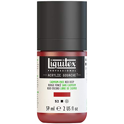 Liquitex Professional Acrylic Gouache 2-oz bottle, Cadmium-Free Red Deep