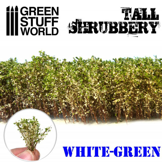 Green Stuff World for Models & Miniatures: Tall Shrubbery White Green 9927