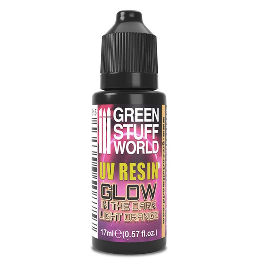 Green Stuff World for Models and Miniatures UV Resin - Glow in The Dark Light Orange 3515