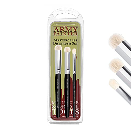 Load image into Gallery viewer, The Army Painter Masterclass Drybrush Set of 3 Brushes for Miniatures TL5054
