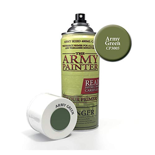 Load image into Gallery viewer, The Army Painter Primer Army Green 400ml Acrylic Spray for Miniature Painting
